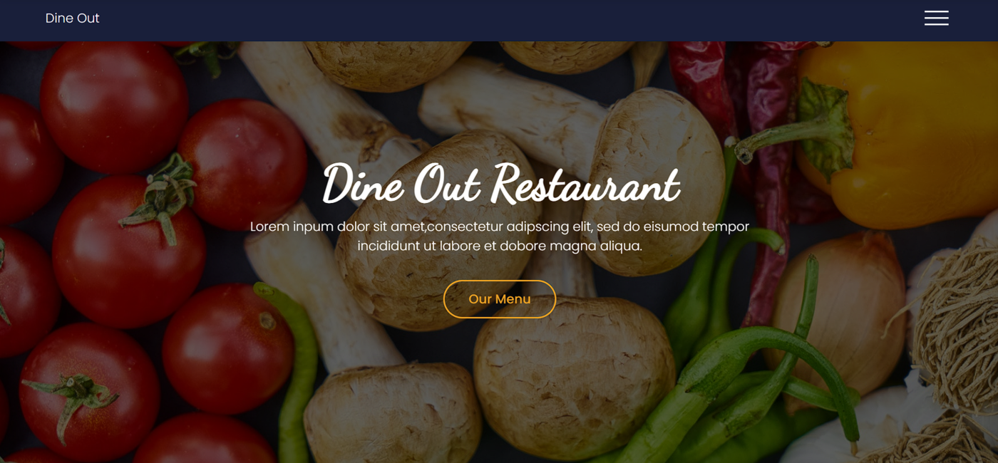 dine-outのwebサイト画像